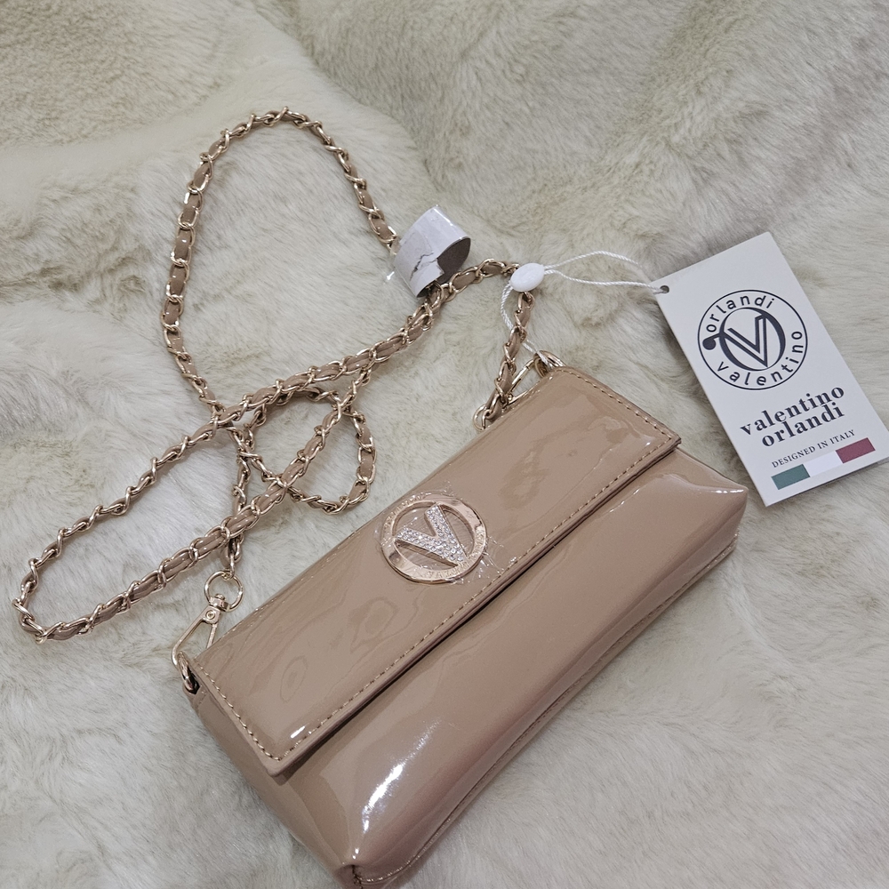 Valentino Orlandi Tan Crossbody Bag